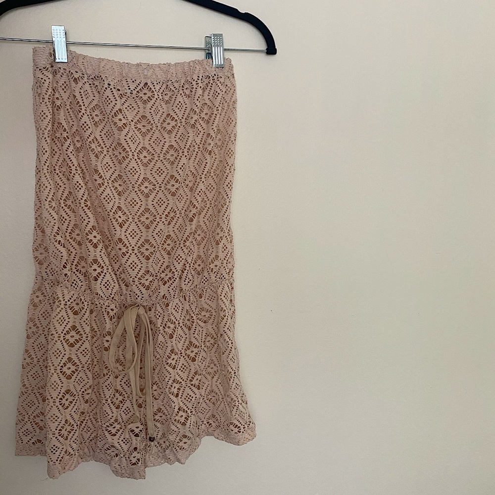 Francesca’s crochet beach cover up romper